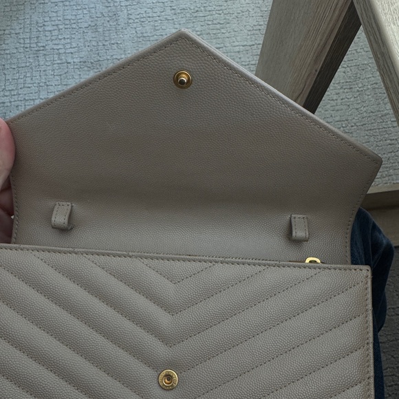 YSL Monogram Large Wallet on Chain in Grained Leather - Picture 5 of 9